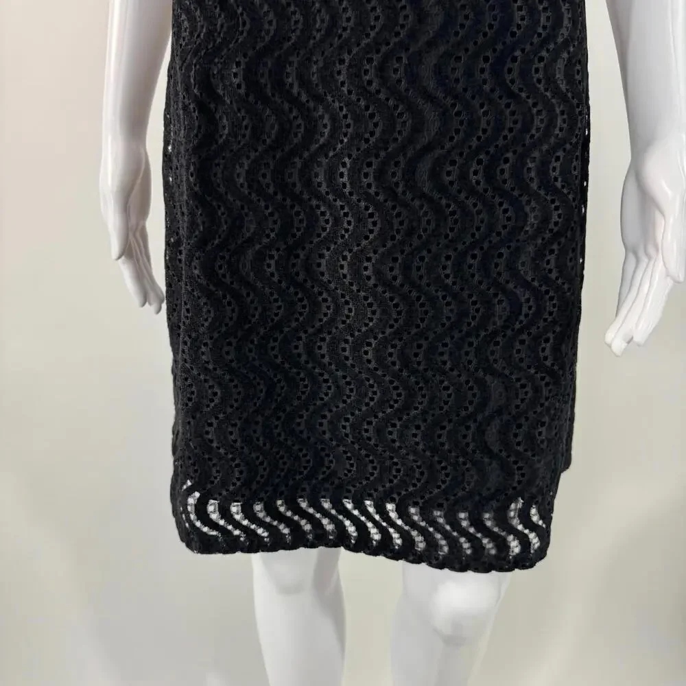 Tommy Hilfiger Women’s Lace Sheath Short Sleeve Mini Dress Black Size 4 Small - Picture 10 of 15